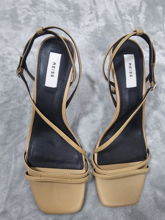 Reiss Shoes - REISS Tan Strappy Square-Toe Sandals Sz 39